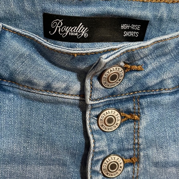 Royalty For Me High-Rise Distressed Shorts - Picture 3 of 5